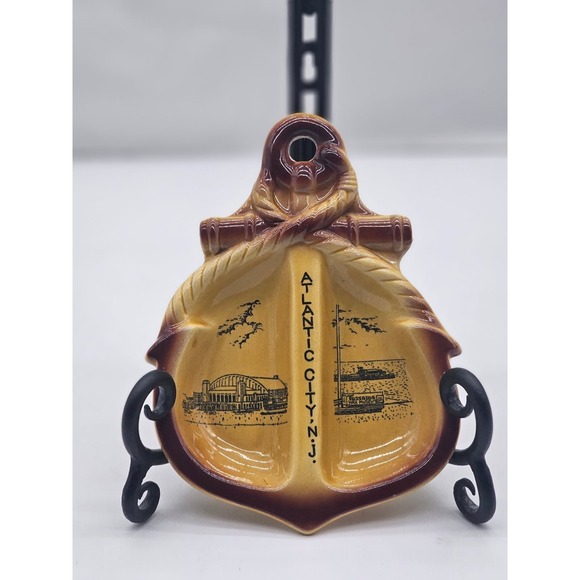 Other - Atlanti City NJ Souveni Wall Decor Spoon rest Trinket Dish Sun Glo Made in Japan